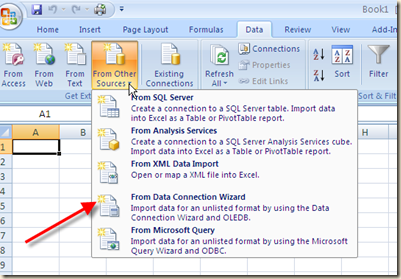 Use OLE DB Query & PivotTable in Excel | Sherry's BI Corner